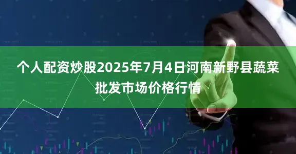 个人配资炒股2025年7月4日河南新野县蔬菜批发市场价格行情
