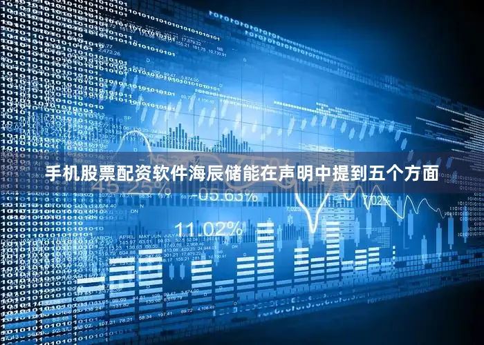 手机股票配资软件海辰储能在声明中提到五个方面